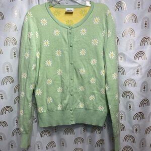 Sabina Mint Green Daisy Cardigan